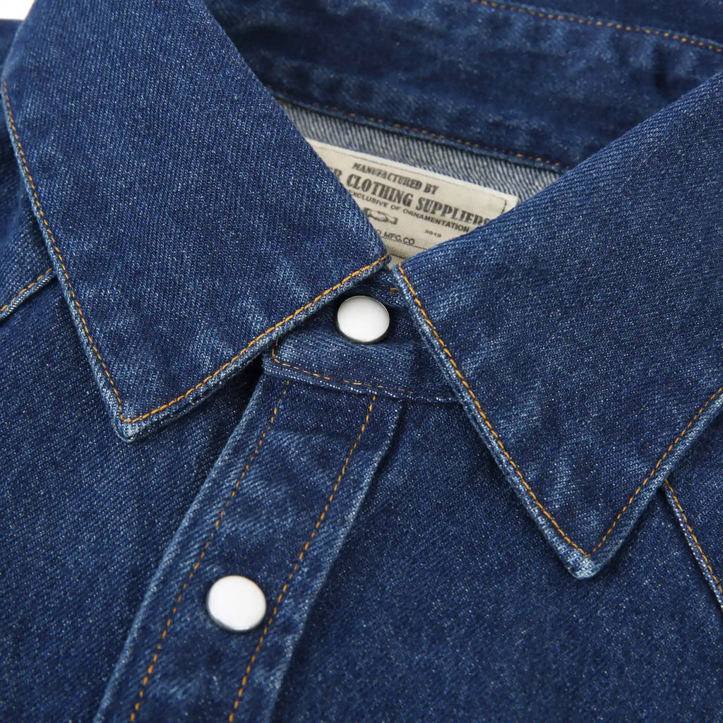 Men's Heritage Western Denim Shirt With Pocket Stitching