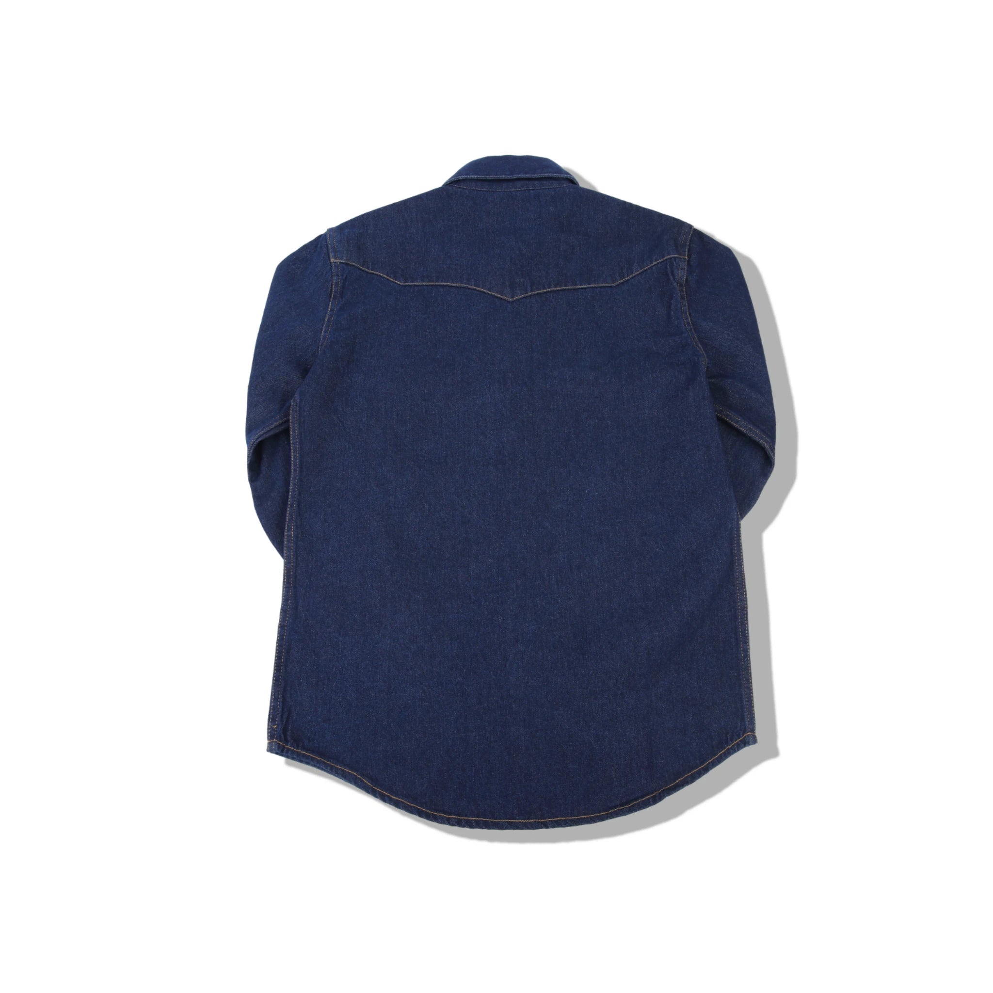 Chemise en denim western pour homme avec coutures de poche