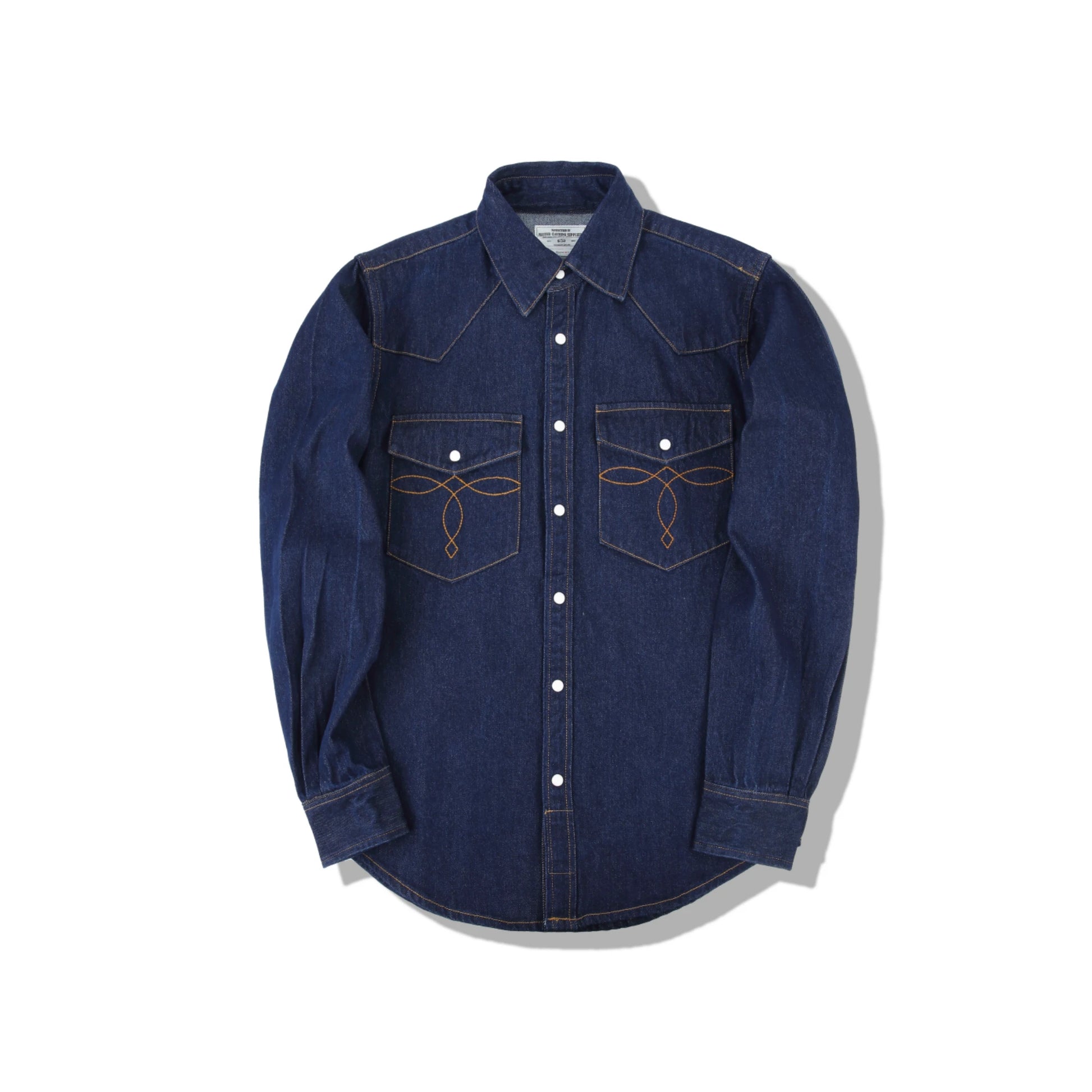 Men's Heritage Western Denim Shirt With Pocket Stitching
