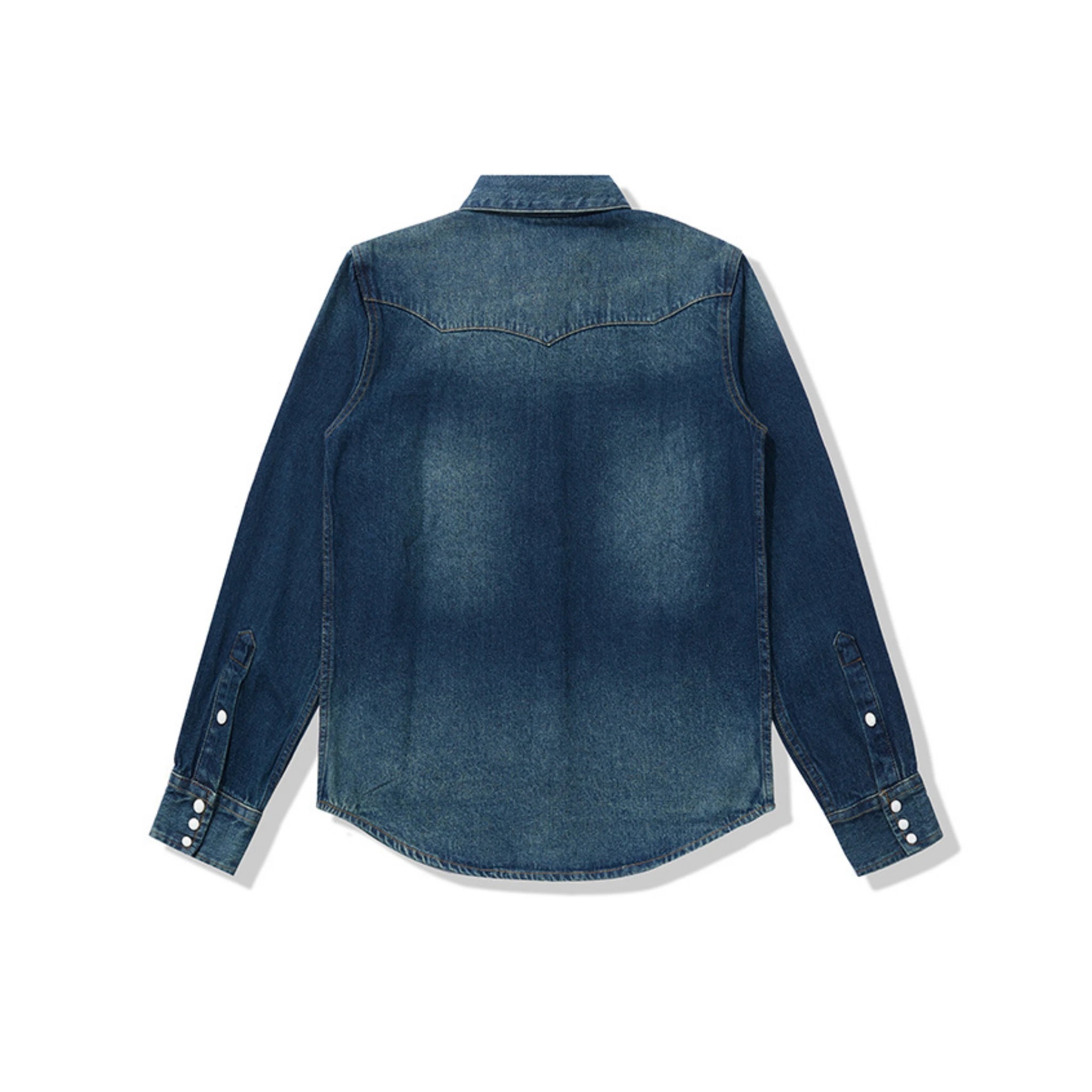 Men's Heritage Western Denim Shirt With Pocket Stitching