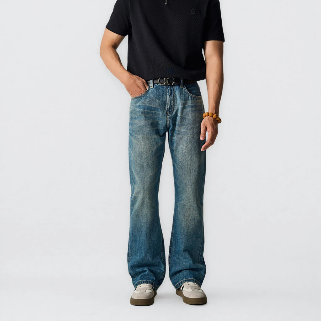 rgdenim_mediumblue_bootcut_selvedge_model_front1