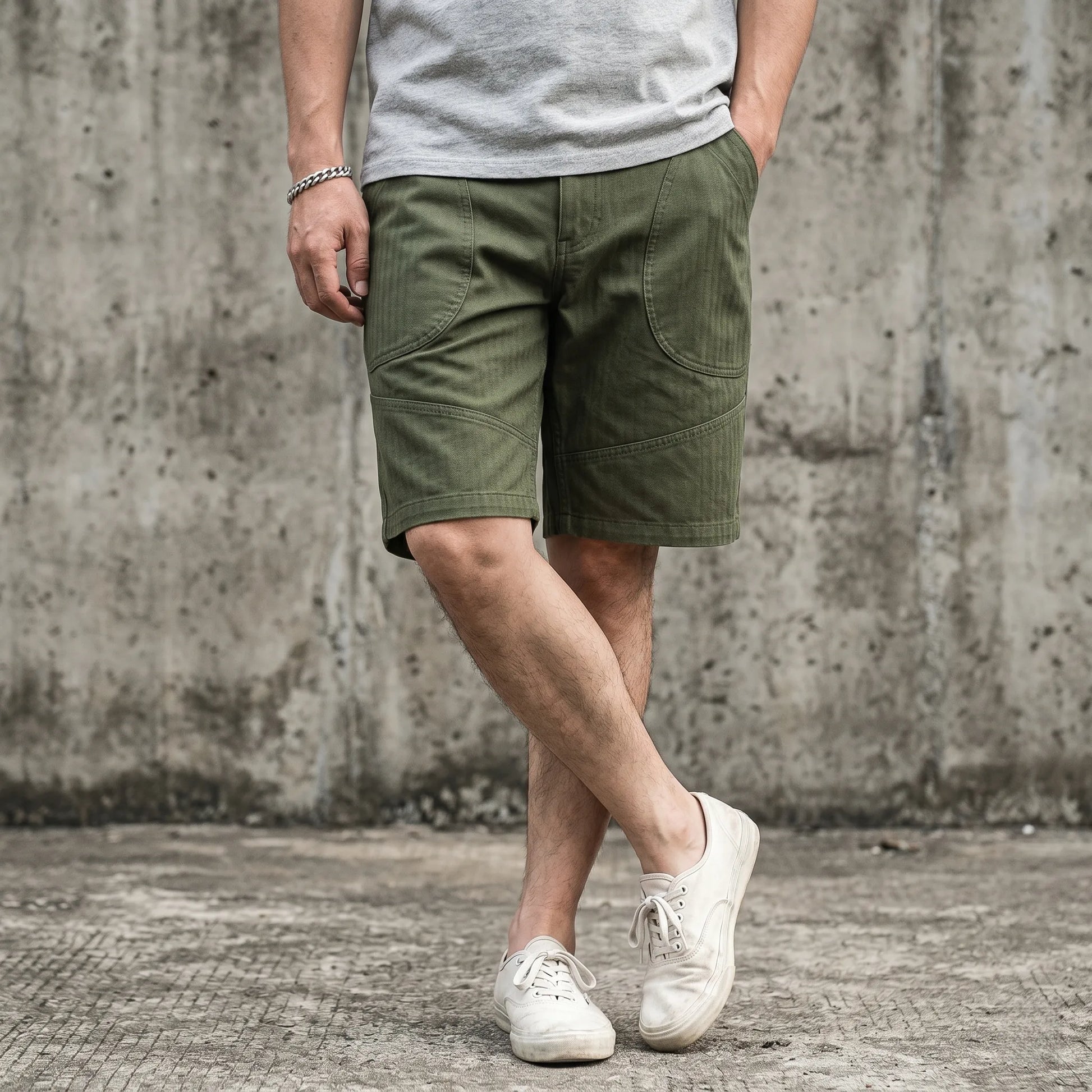 1940s Inspired HBT N-1D Military Shorts