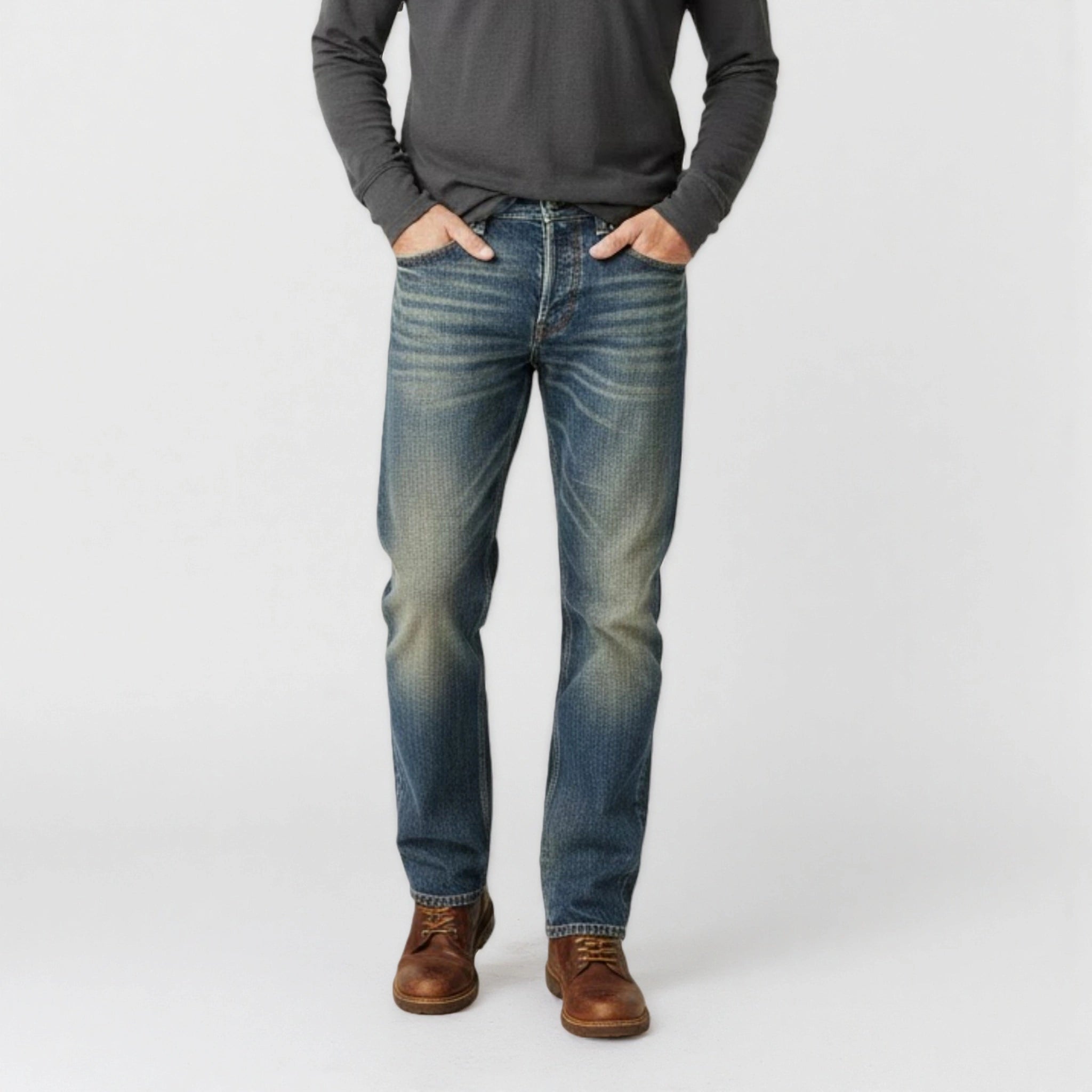 LIDNM Straight Heritage Denim Pants Paige Heritage Doheny Relaxed 