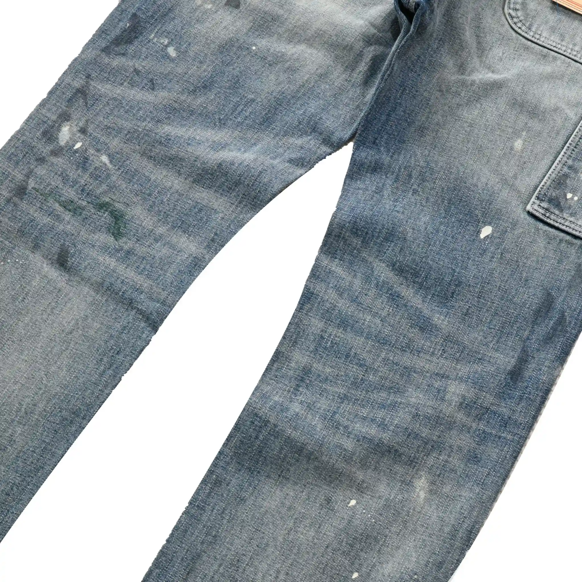 14oz Vintage Workwear Distressed Jeans Straight Fit