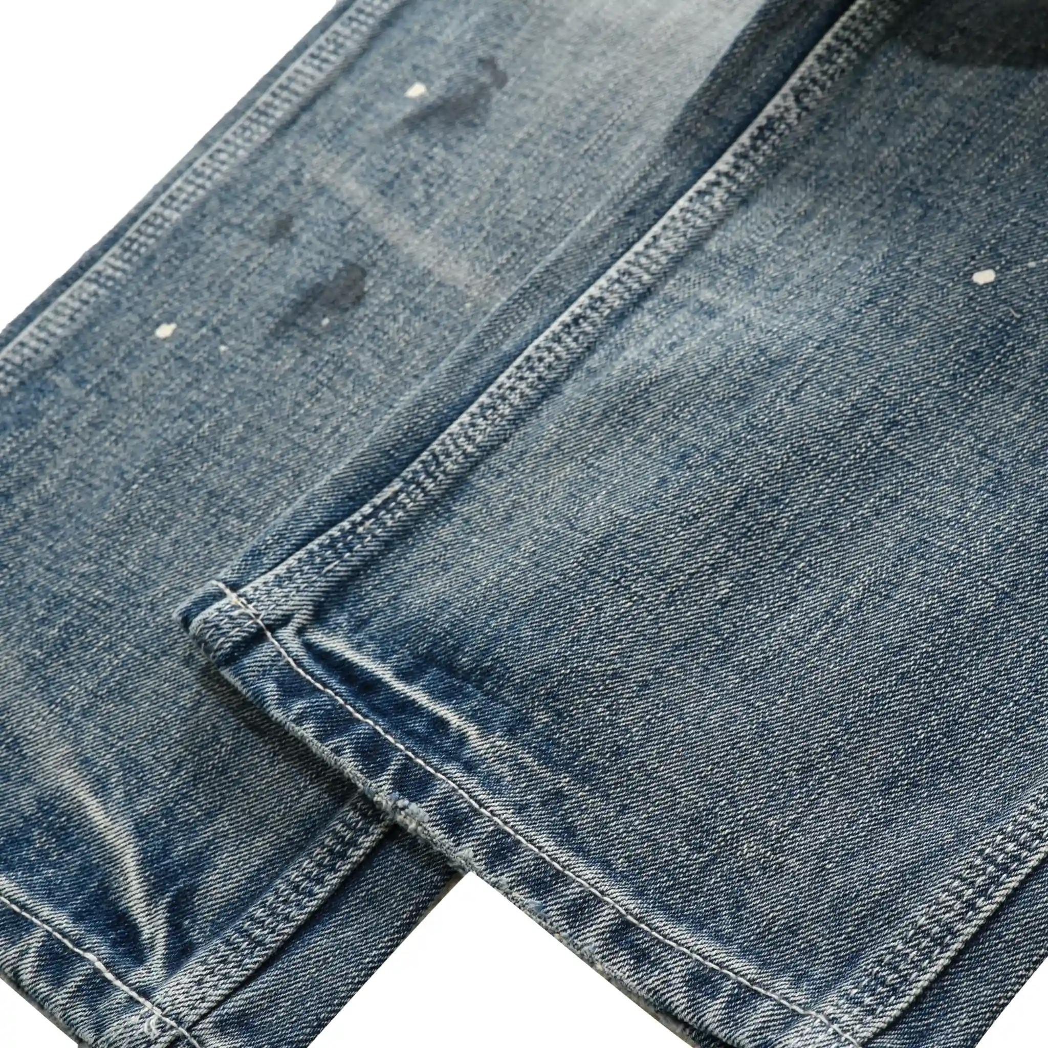 14oz Vintage Workwear Distressed Jeans Straight Fit
