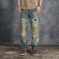 14oz Vintage Workwear Distressed Jeans Straight Fit