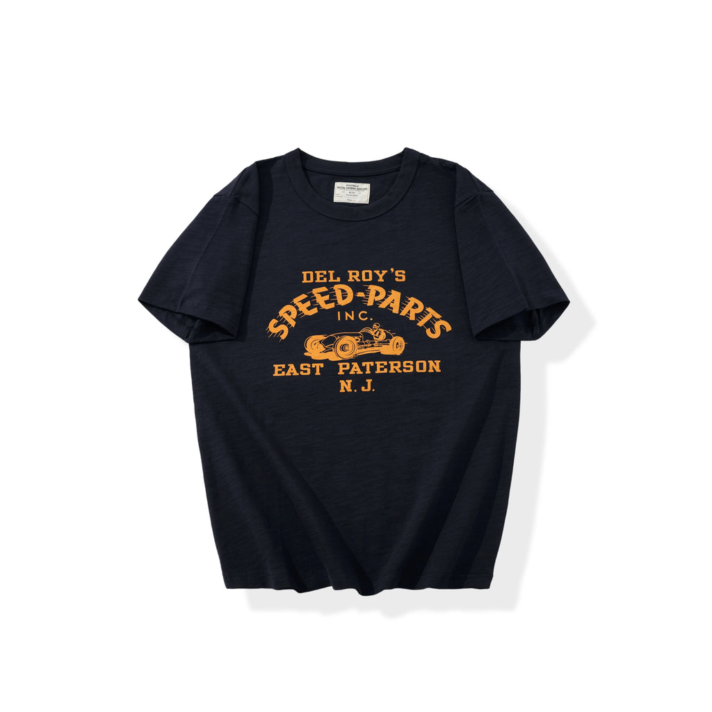 8.9oz Heavyweight Slub Cotton Vintage Racing Graphic T-Shirt