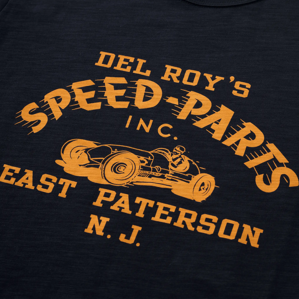 8.9oz Heavyweight Slub Cotton Vintage Racing Graphic T-Shirt