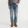 11.5oz Plant Dyed Medium Blue Washed Selvedge Straight Jeans
