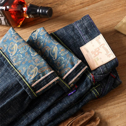 Natural Indigo Plant-Dyed Selvedge Denim Straight Jeans