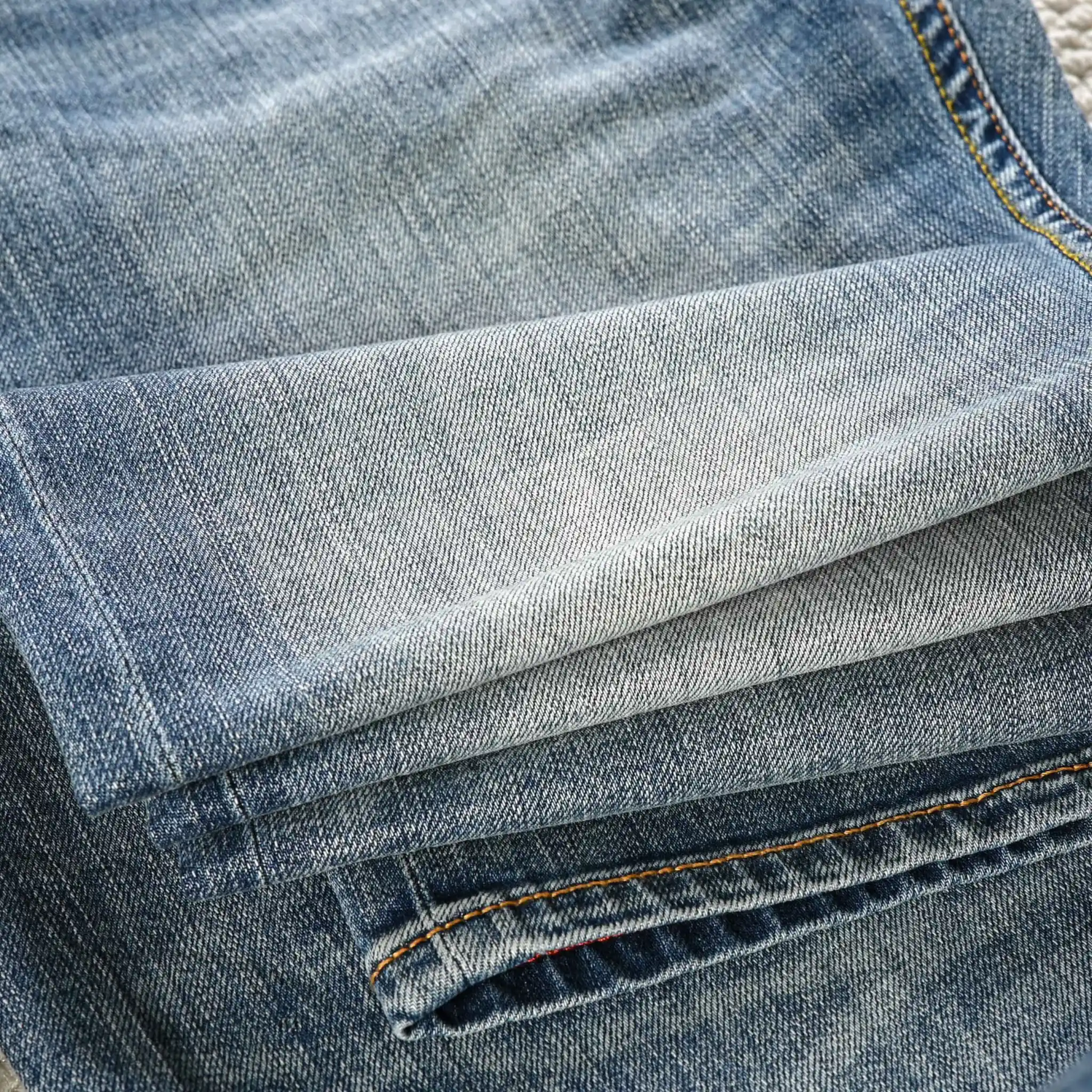 11oz Medium Blue Wash Slim Straight Rainbow Selvedge Jeans