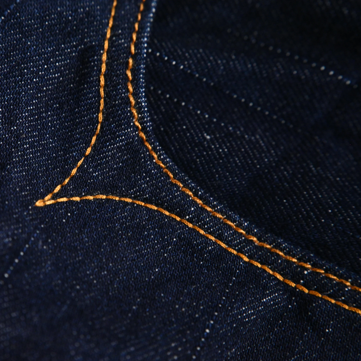Jean slim droit bleu clair 14 oz à lisière indigo délavée