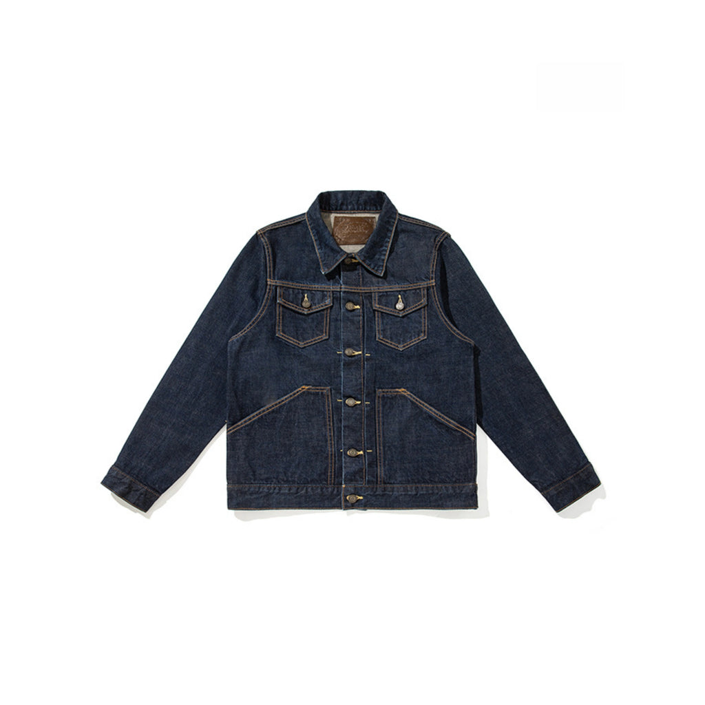 Veste en denim selvedge brut sanforisé 15 oz, type II