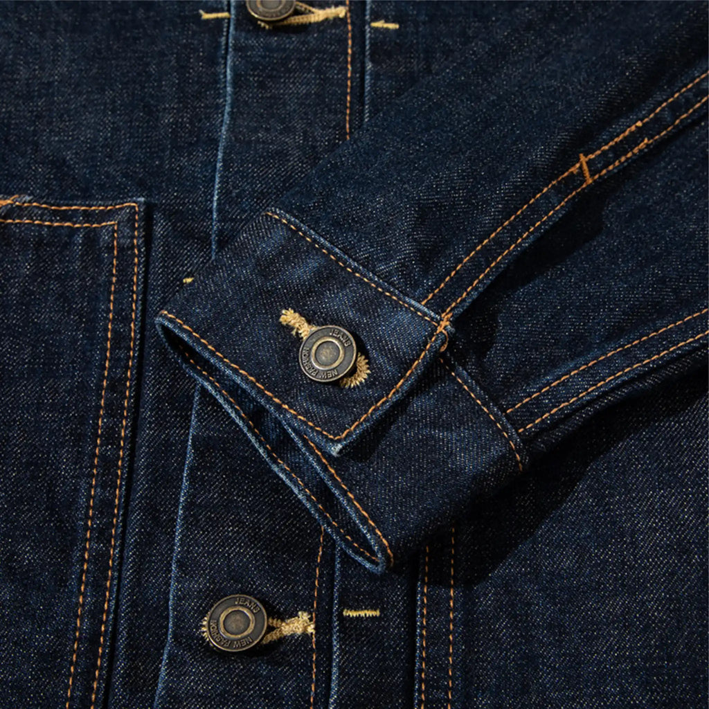 Veste en denim selvedge brut sanforisé 15 oz, type II