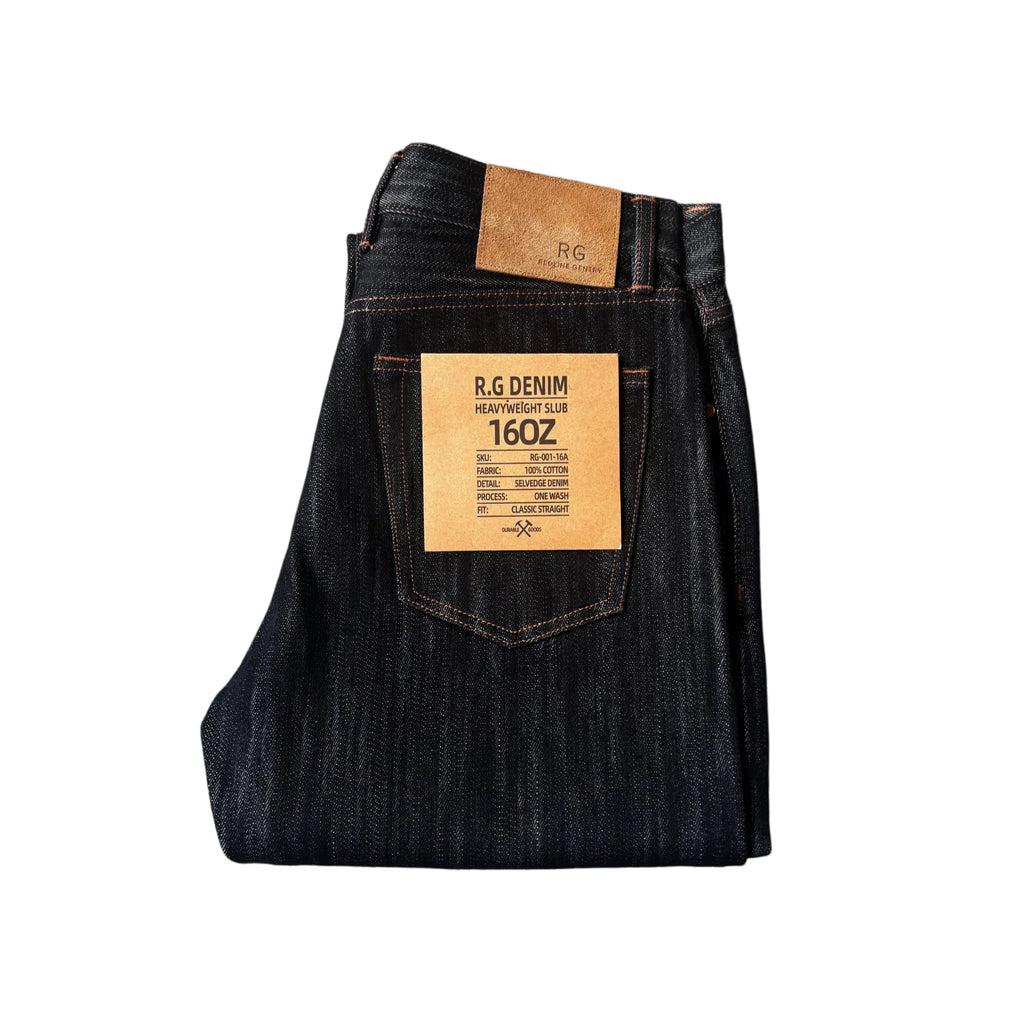 16oz Slubby One Wash Straight Selvedge Jeans | RG001-16A