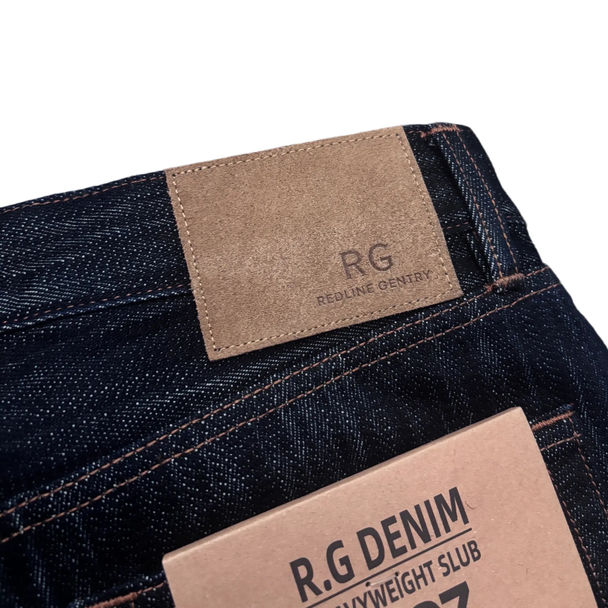 Vintage Blaue Slim Straight Fit Selvedge Jeans mit verblasster Waschung