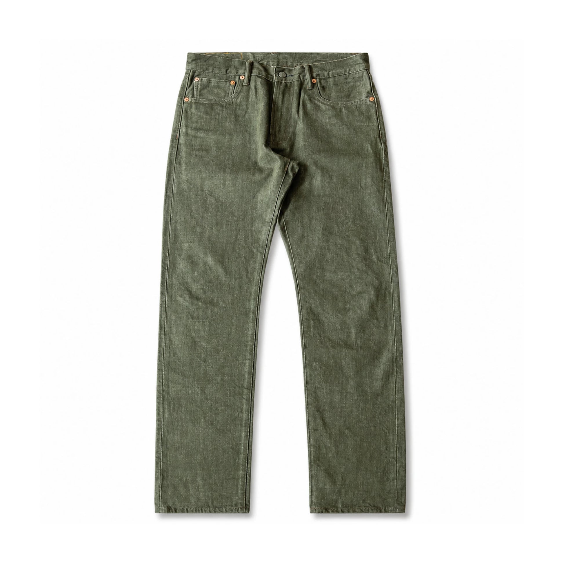 Vintage Blaue Slim Straight Fit Selvedge Jeans mit verblasster Waschung