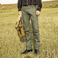 14.5oz Tea Green Slim Tapered Selvedge Jeans