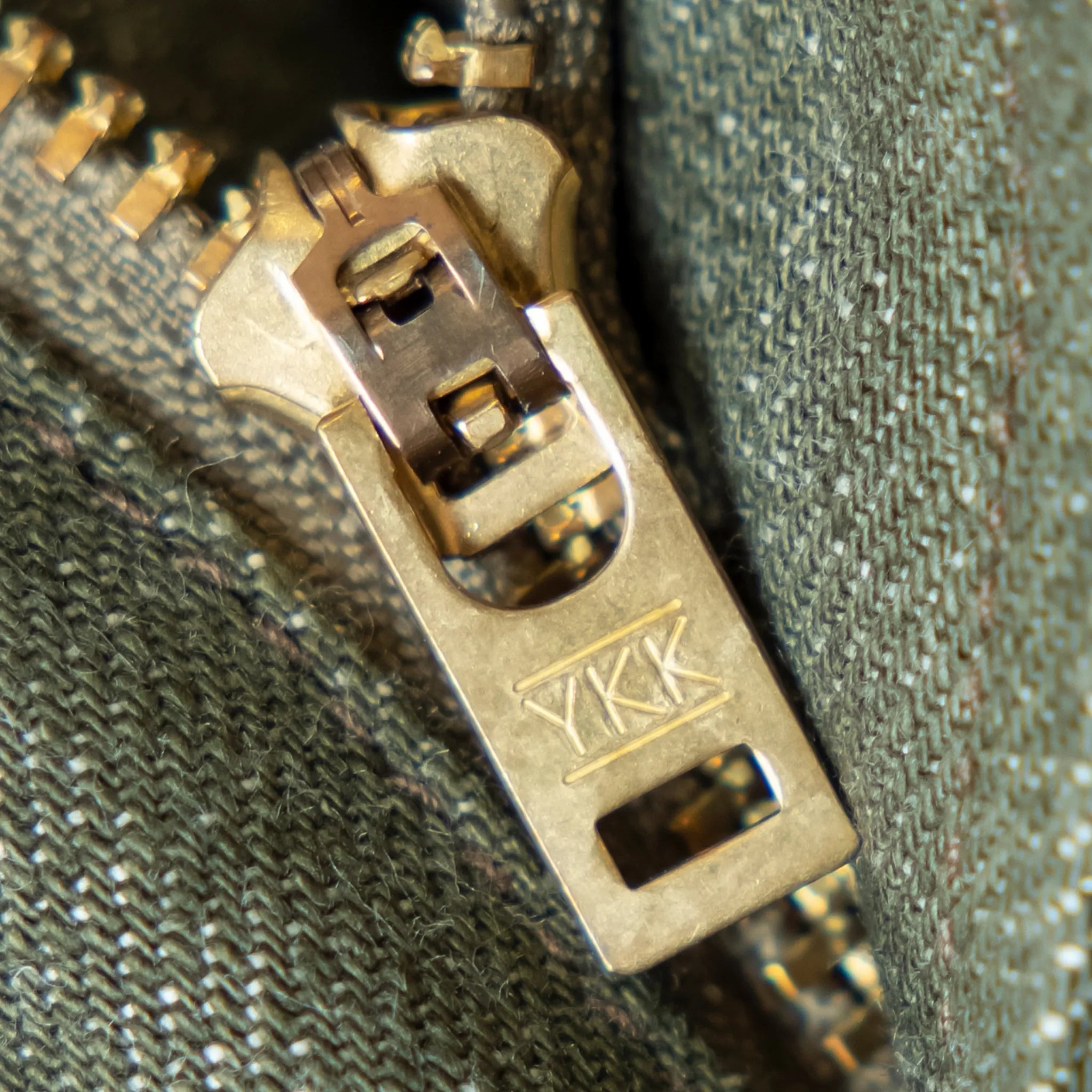 14.5oz Tea Green Slim Tapered Selvedge Jeans