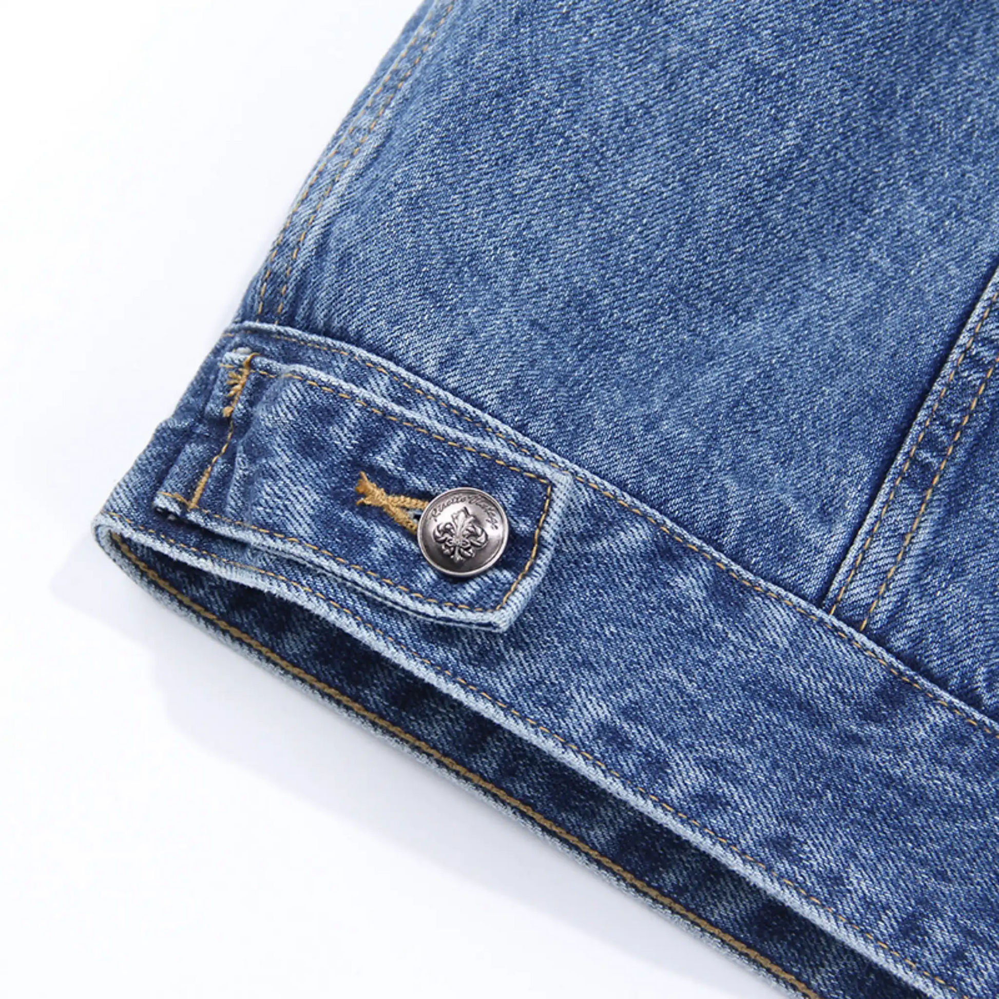 14oz Sherpa-Lined Washed Denim Jacket - Relaxed Fit