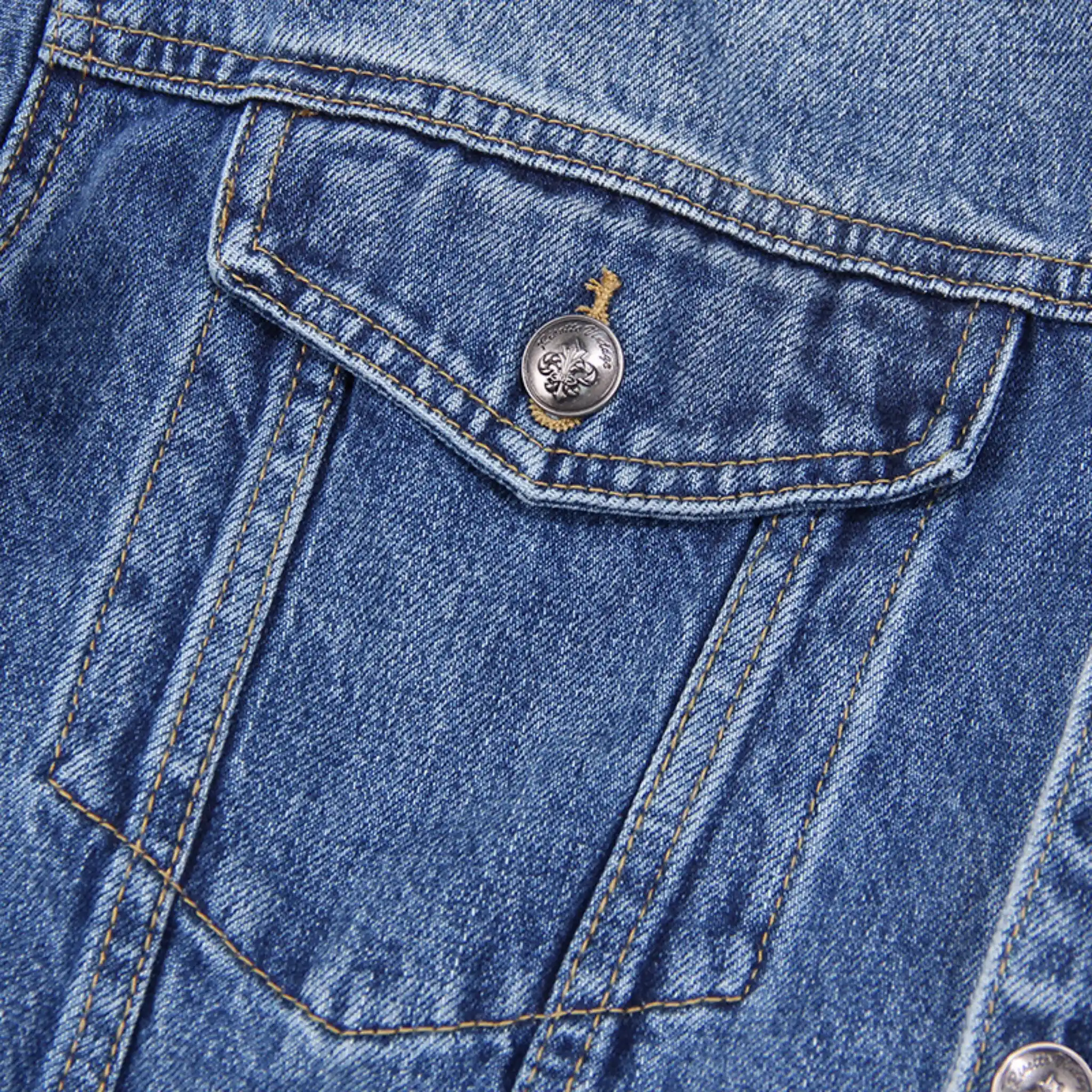 14oz Sherpa-Lined Washed Denim Jacket - Relaxed Fit