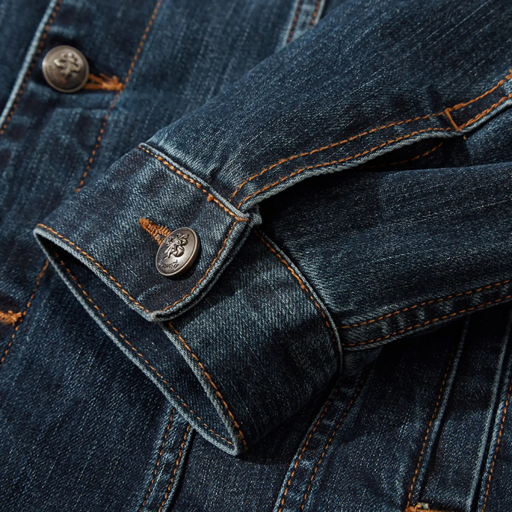 14oz Sherpa-Lined Washed Denim Jacket - Relaxed Fit