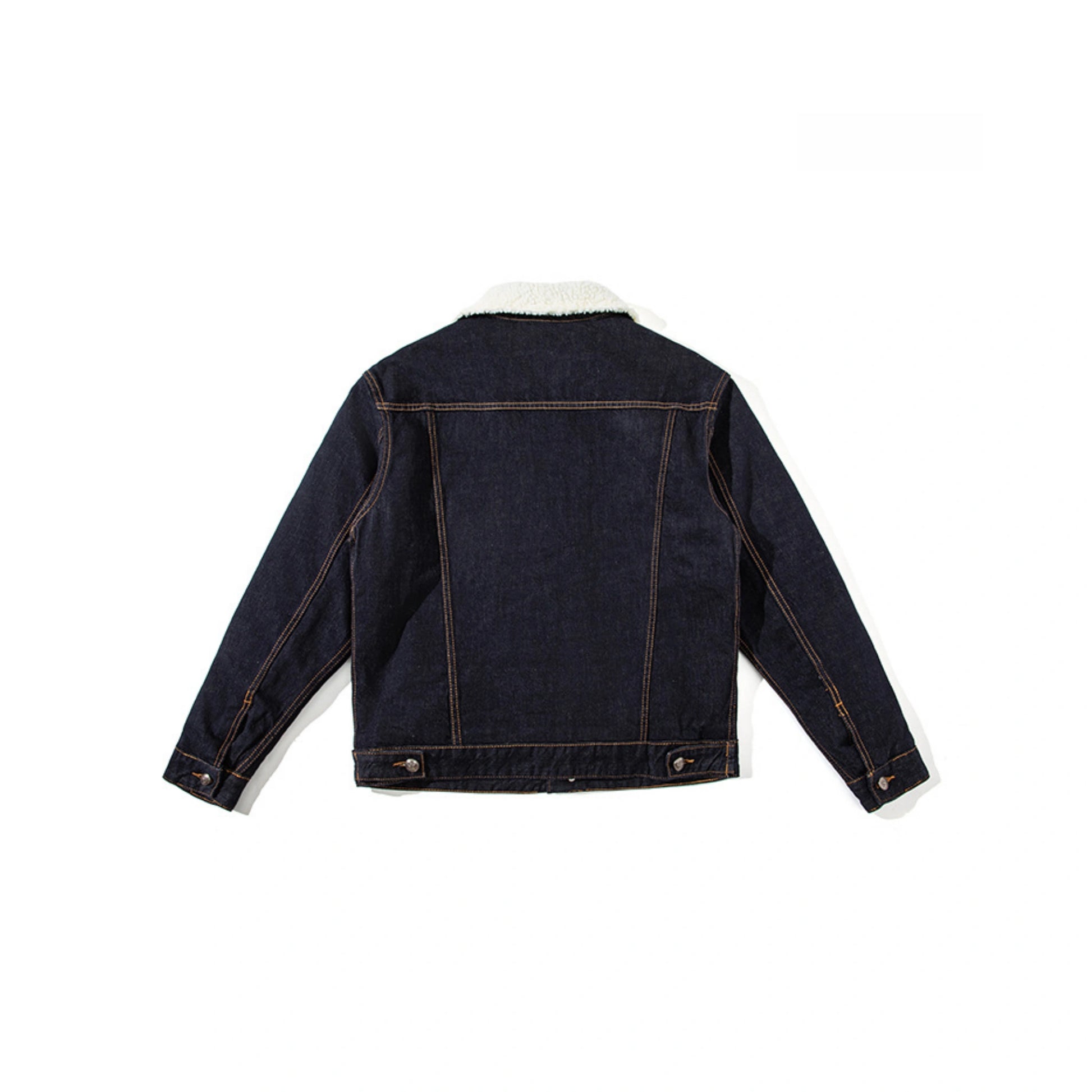 14oz Sherpa-Lined Washed Denim Jacket - Relaxed Fit