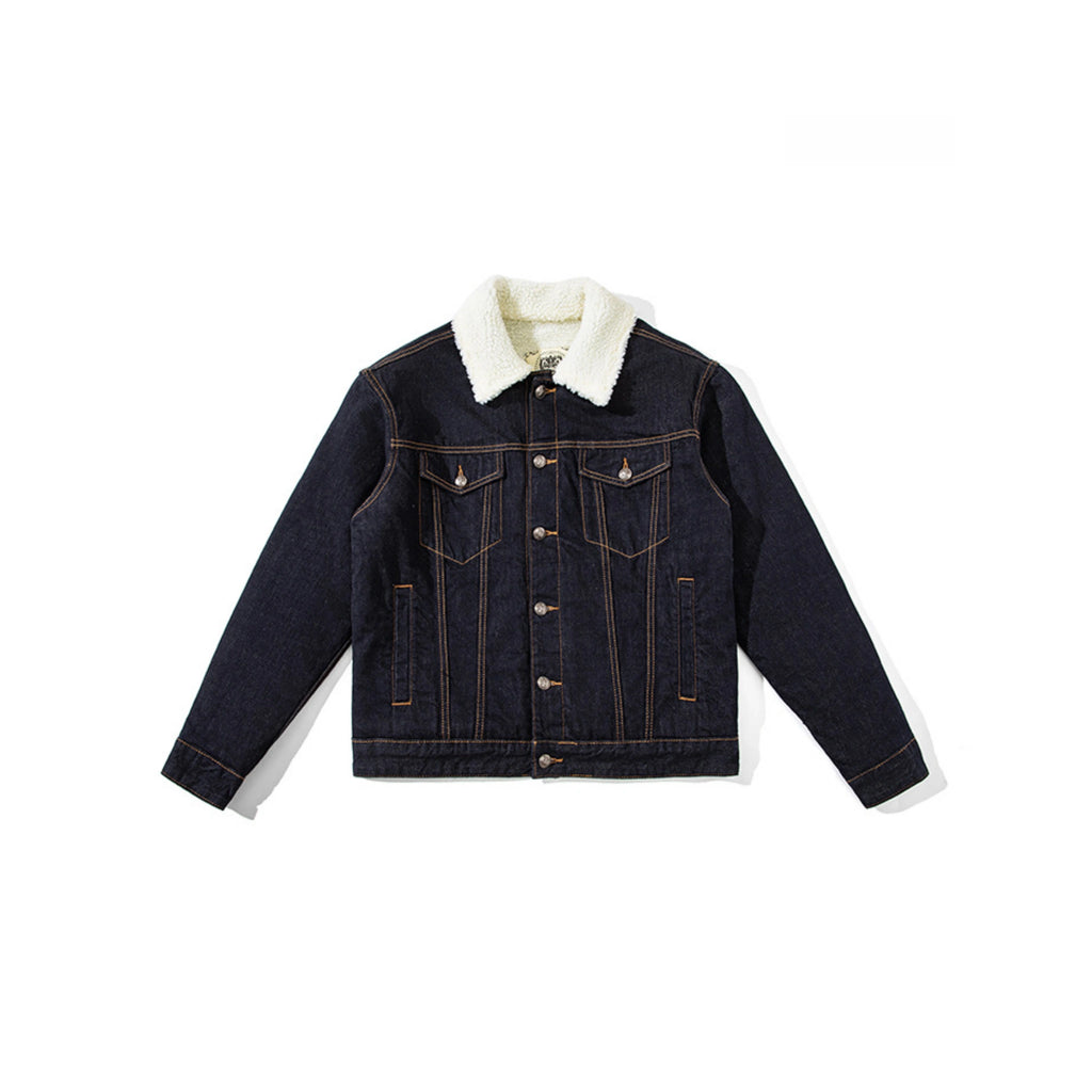 Veste en jean bleu délavé classique 14 oz, type III