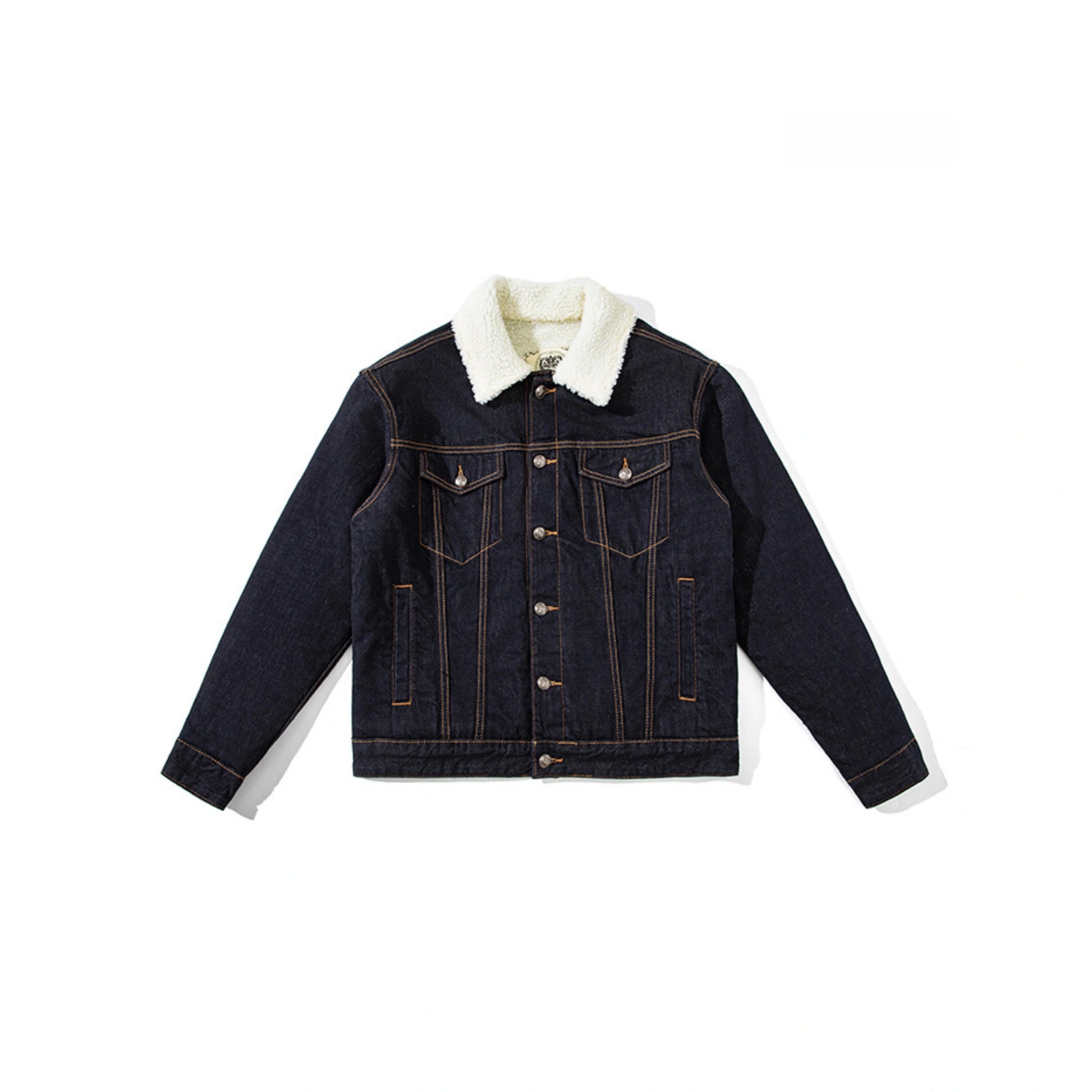 14oz Sherpa-Lined Washed Denim Jacket - Relaxed Fit