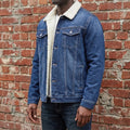 14oz Sherpa-gefütterte, gewaschene Jeansjacke – Relaxed Fit
