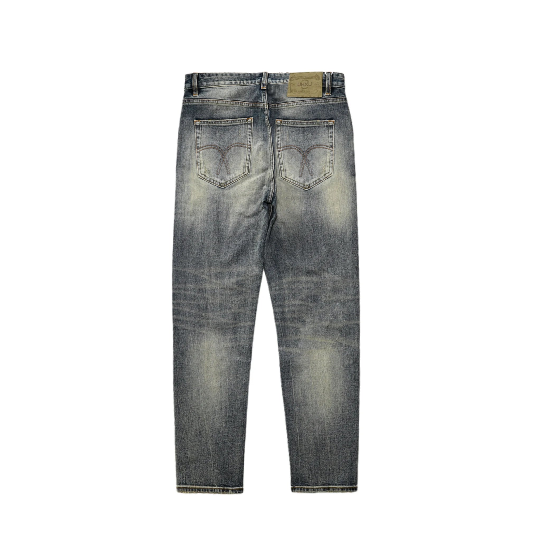 Jean slim selvedge 14 oz, délavage clair vintage