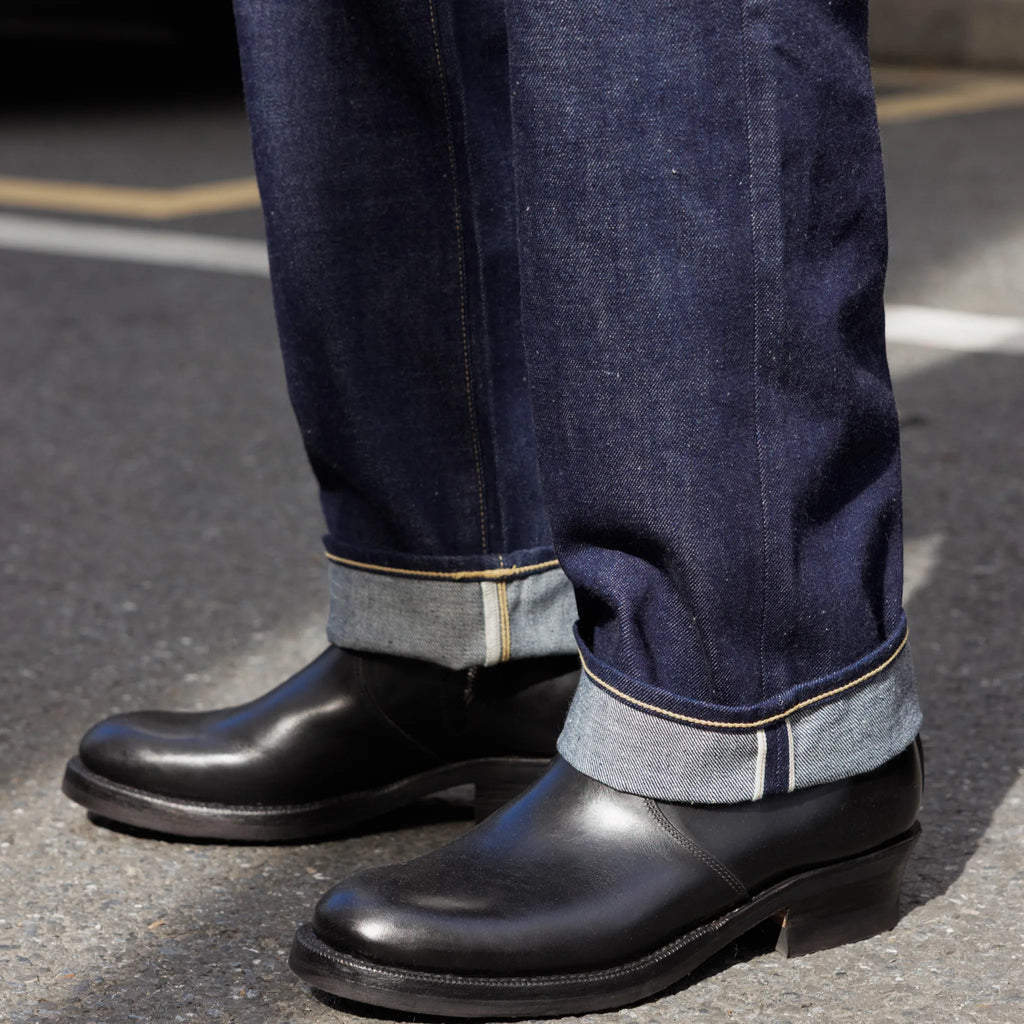 12oz WWII-Inspired Raw Selvedge Denim Jeans – High Rise Relaxed Straight Fit