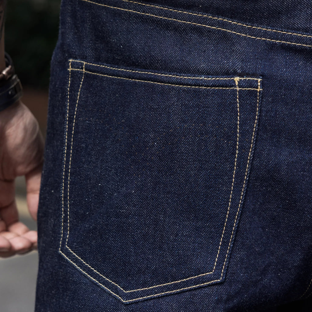 12oz WWII-Inspired Raw Selvedge Denim Jeans – High Rise Relaxed Straight Fit